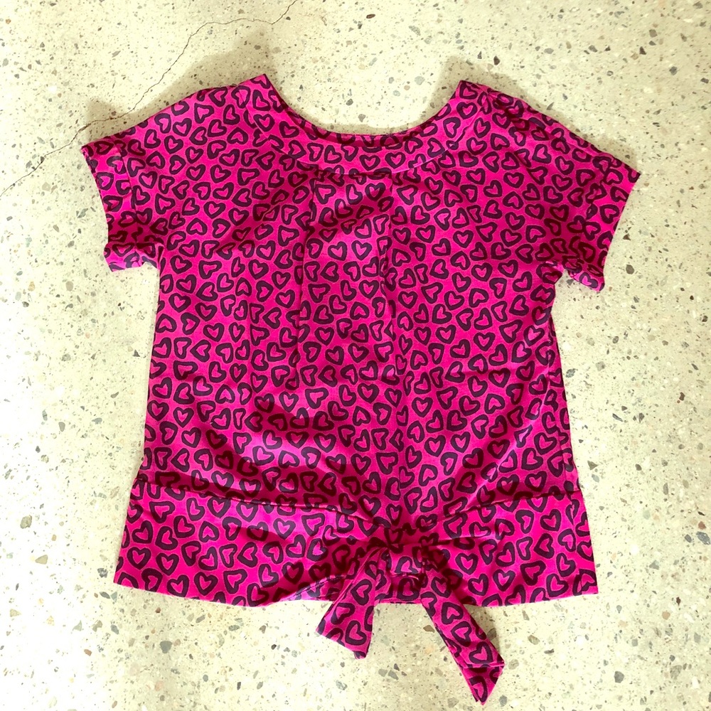 Marc by Marc Jacobs Pink Heart Print Top